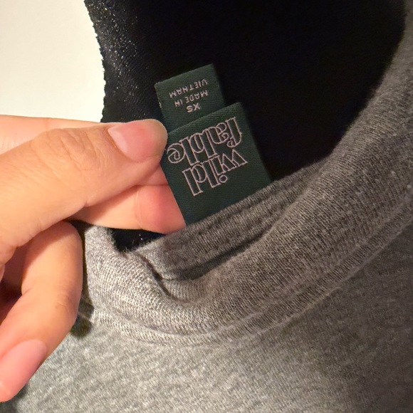 Wild Fable Gray Button-Up Sweatshirt - Picture 3 of 3